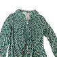 Boden Green Patterned Blouse Women's Button Front Long Sleeve UK12