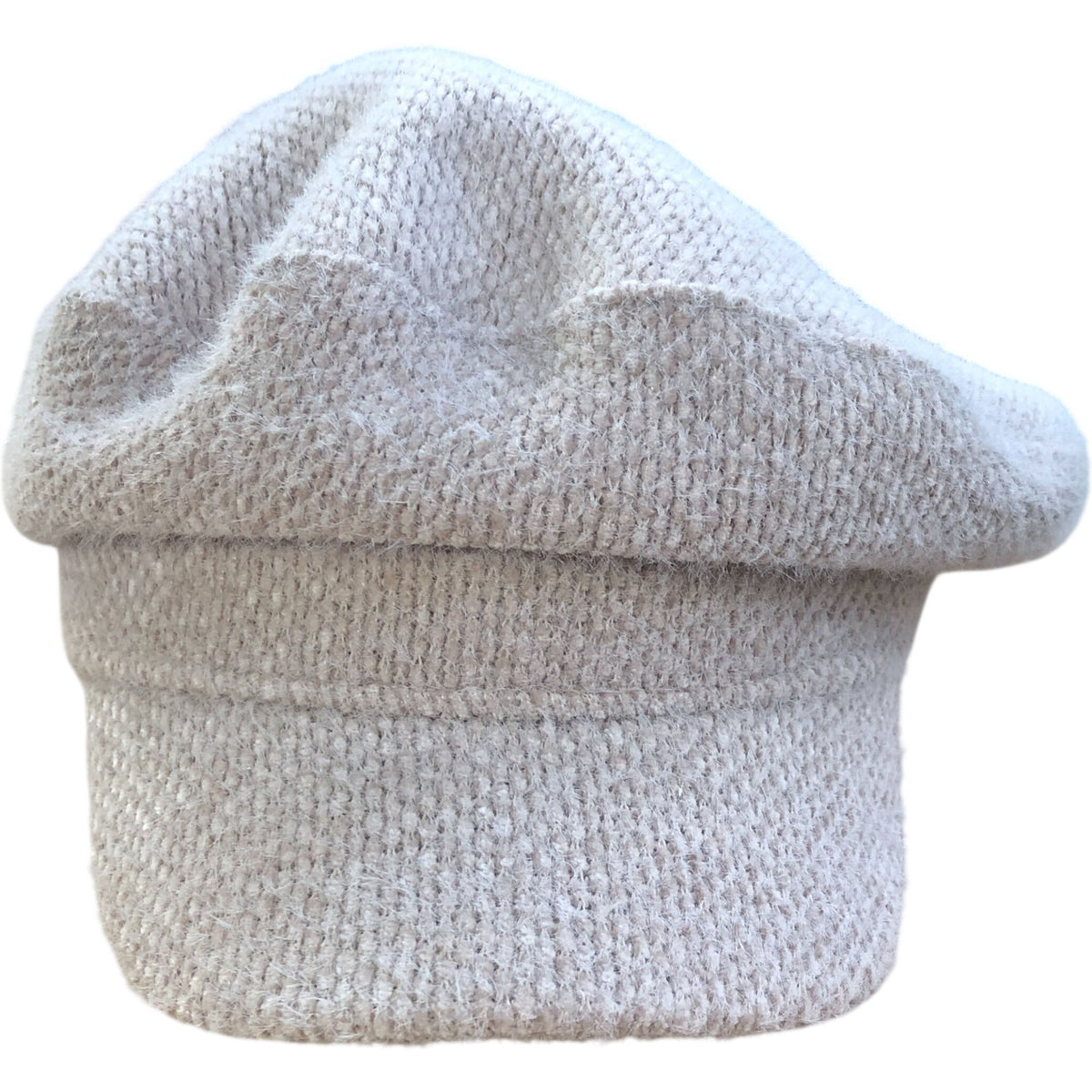 Textured Beige Baker Boy Cap Adult One Size