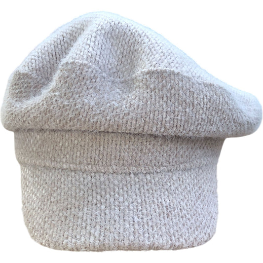 Textured Beige Baker Boy Cap Adult One Size