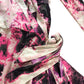 BCBGMAXAZRIA Wrap Dress Size S Women's Long Sleeve Tie Dye Pink