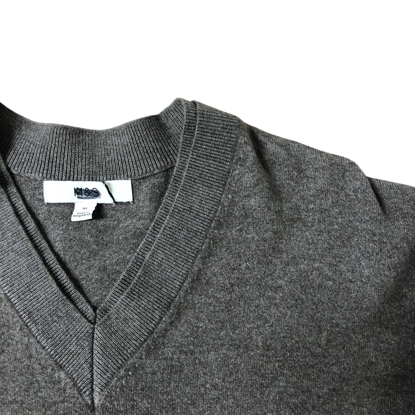 Grey Wool Blend Sweatshirt M Women's Long Sleeve Knit