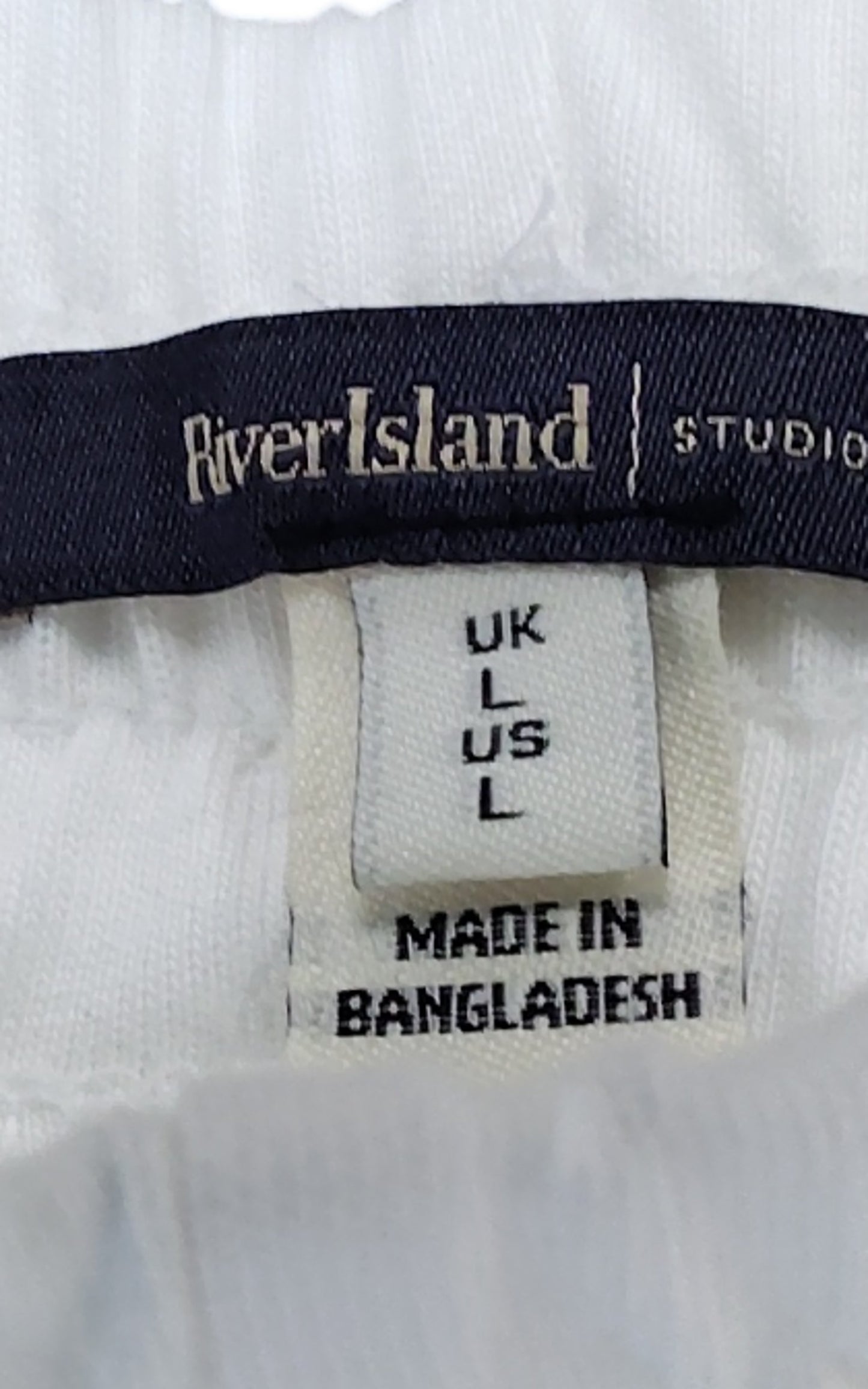 River Island Studios White Shorts UK L Men's Casual Comfortable Lightweight