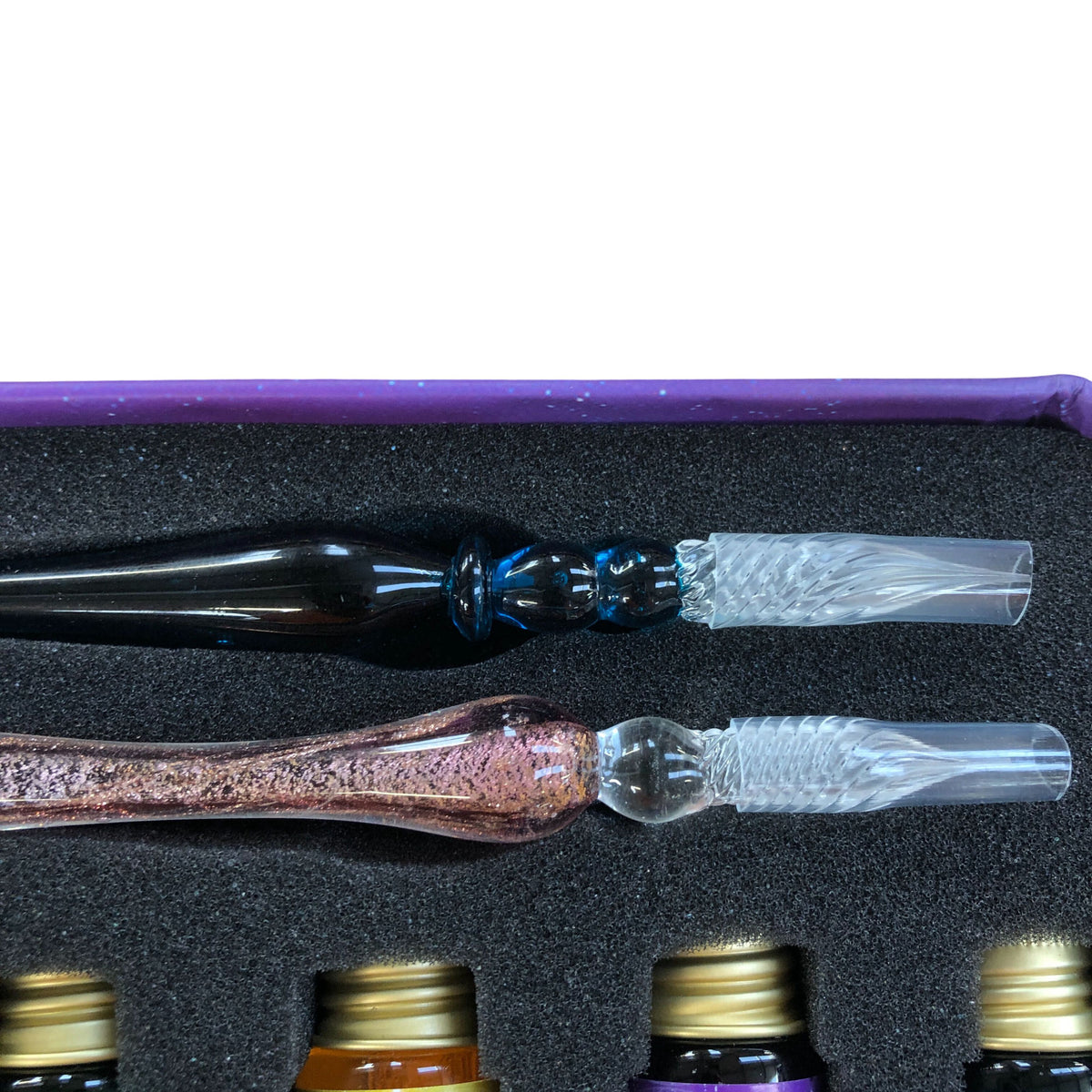 16 Piece Calligraphy Glass Dip Pen Set With Ink Bottles And Gift Box Set