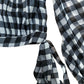 River Island Black & Grey Gingham Crop Top