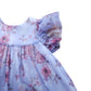 River Island Floral Dress UK6-9Mths Girls Purple Ruffle Sleeve Toddler Outfit