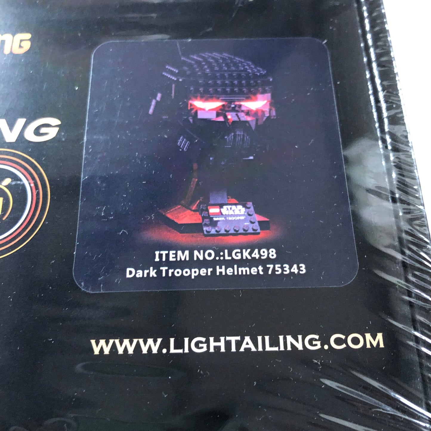 LIGHTAILING LED Kit Dark Trooper Helmet 75343 Lighting Set Creative Build