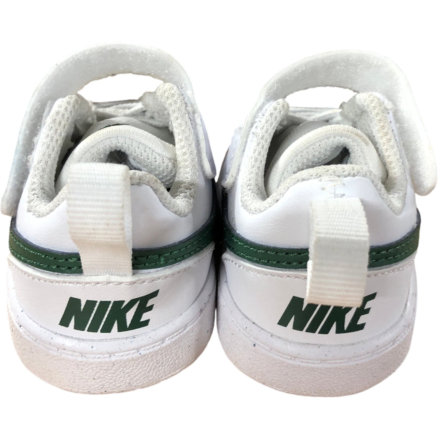 Nike White Green All Day Play Trainers UK1.5 Kids Sneakers