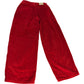 ALIGNE Markus Cord Trousers Women's Red Cotton Organic Wide Leg Size 8