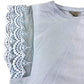 River Island Women's Lace Sleeve Top UK S Light Blue Cotton Casual Style