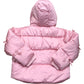 River Island Kids Puffer Jacket Pink with Bows Hooded Outerwear