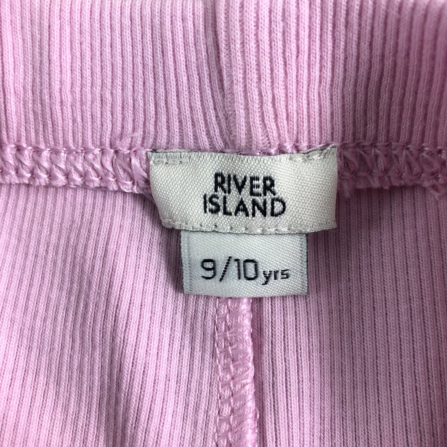 RIVER ISLAND Girls Ribbed Cycling Shorts Size 9-10 Years Pink Summer Outfit