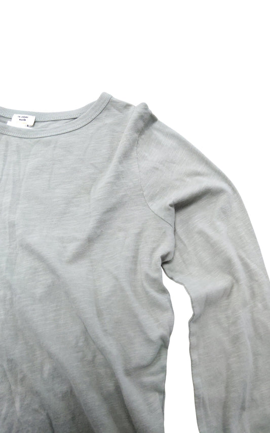 River Island Long Sleeve T-Shirt UK6 Women's Light Green Casual Top