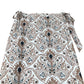 Neutral Print Wrap Midi Skirt Floral Design Cotton Lightweight