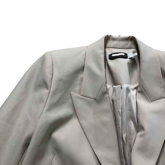 Cream Tailored Open Blazer Jacket Size 6