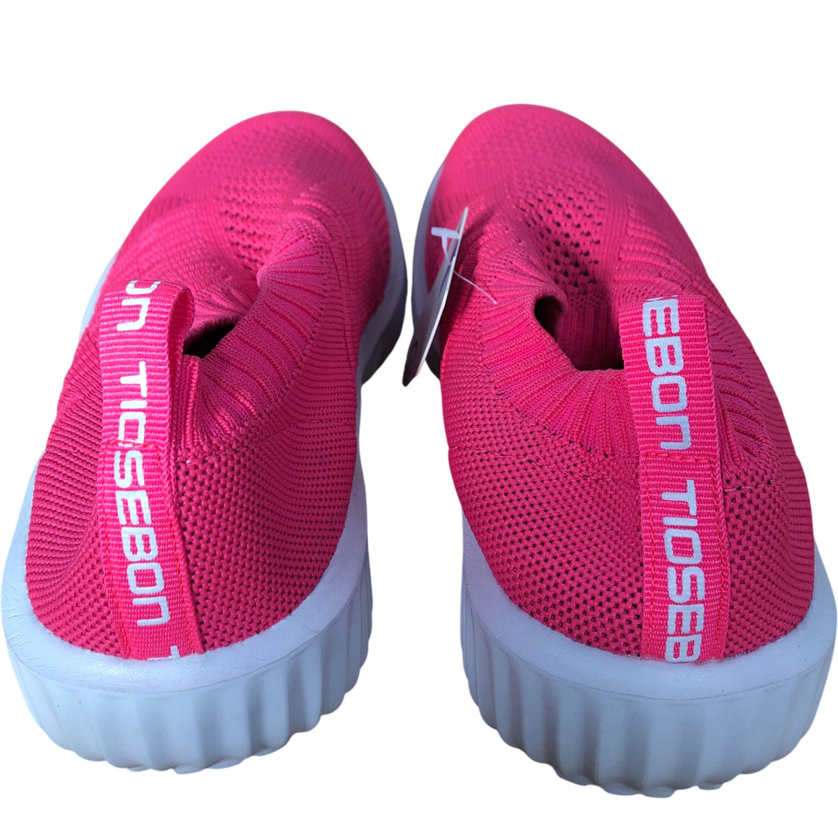 Lightweight Comfort Slip On Trainers Women's Bright Pink UK3.5
