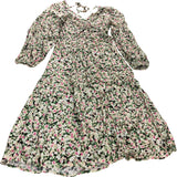 River Island Floral Dress UK10 Women's Long Sleeve V Neck Summer Style