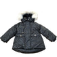 River Island Kids Coat 2-3 Years Unisex Black Faux Fur Hooded Padded Jacket