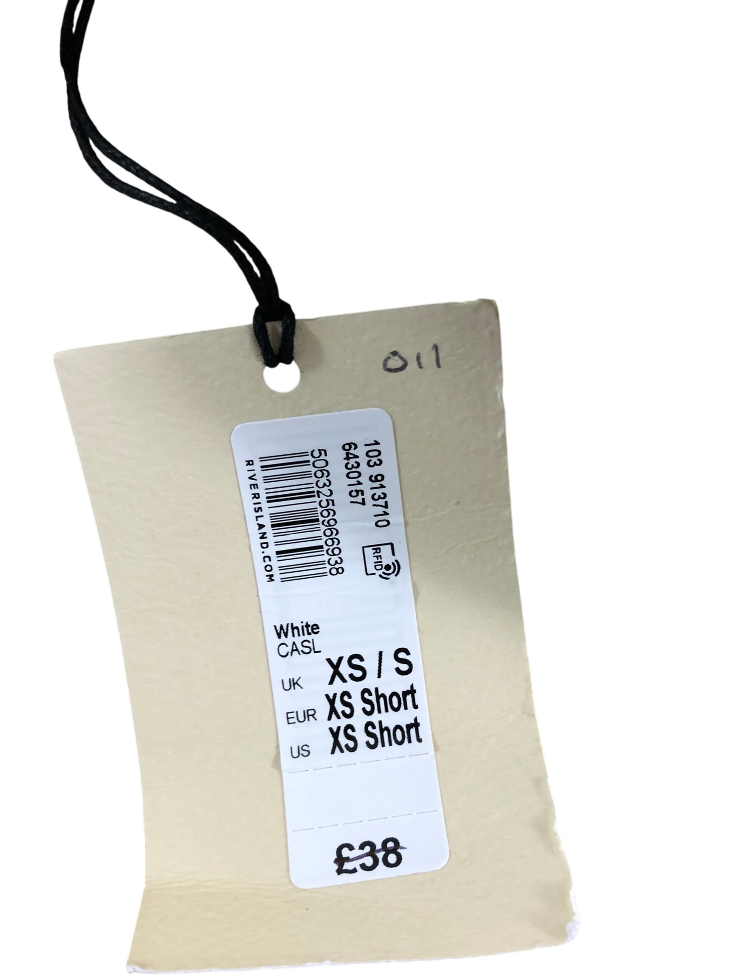 River Island Studios Relaxed Track Pants XS S Women's Cream Creamy White