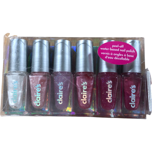 Claire's Peel Off Water Based Nail Polish Set Multi Colour 18 Pack Variety