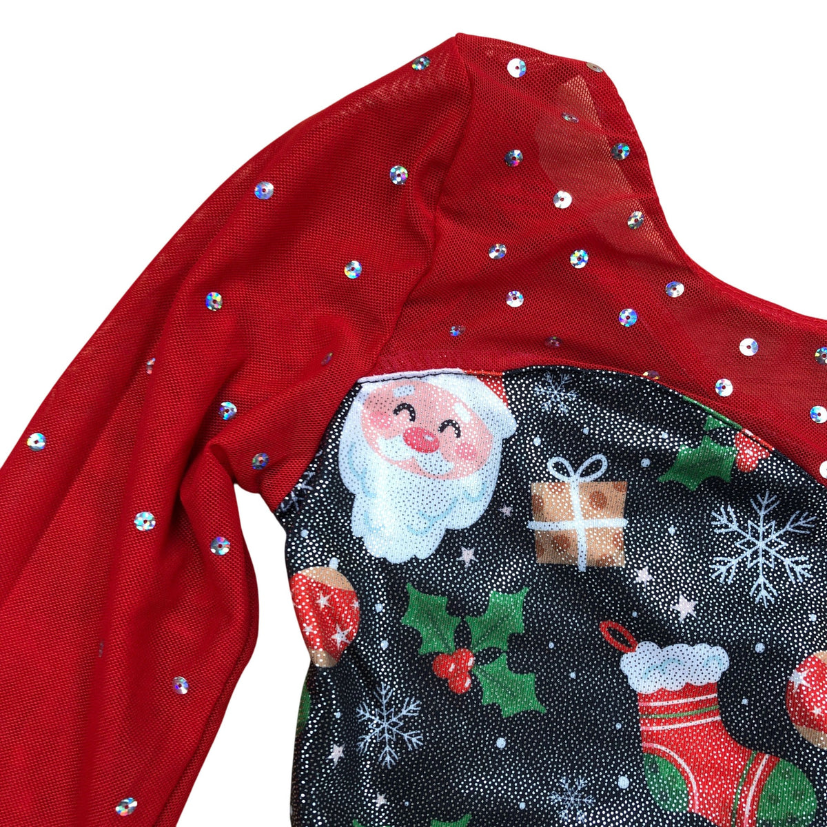 Christmas Santa Leotard Gymnastics Outfit 12 Years