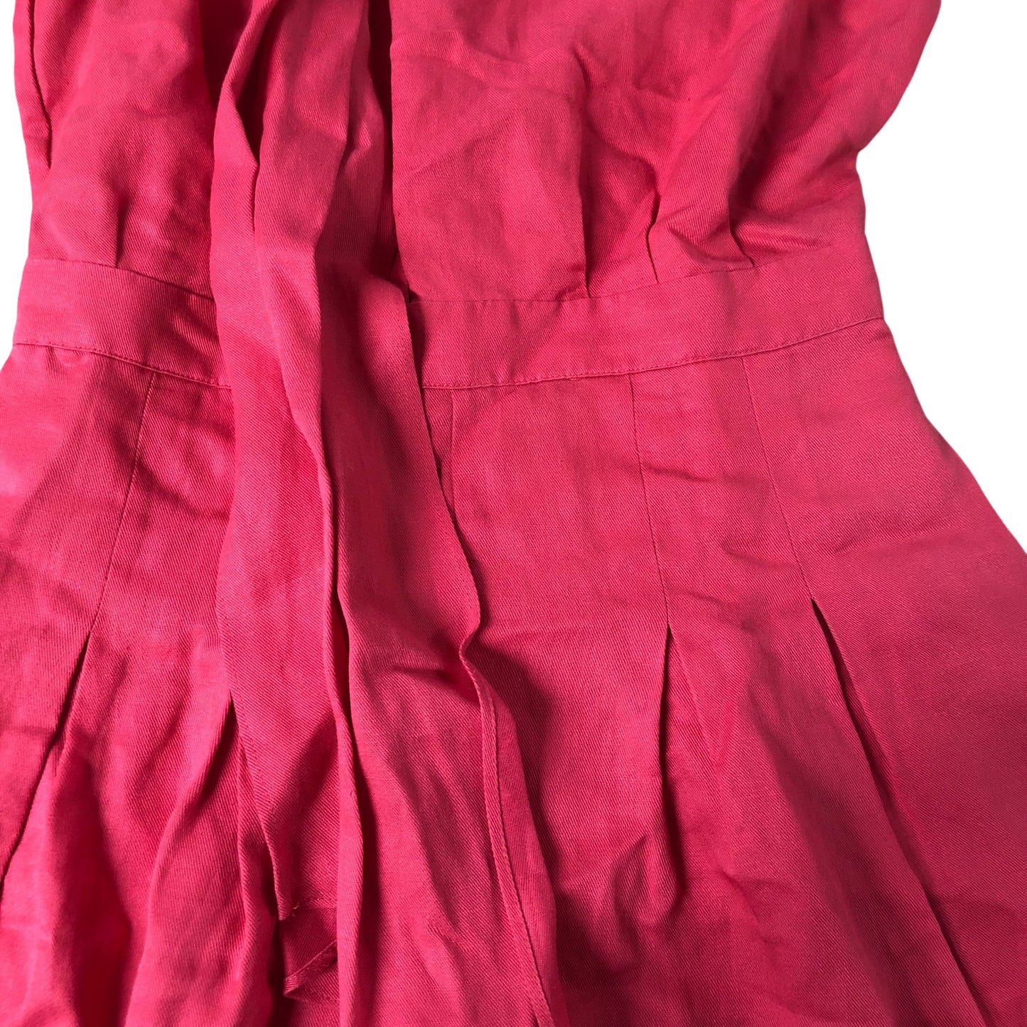 Red Jumpsuit Women's Sleeveless Tie Waist Wide Leg Size 8