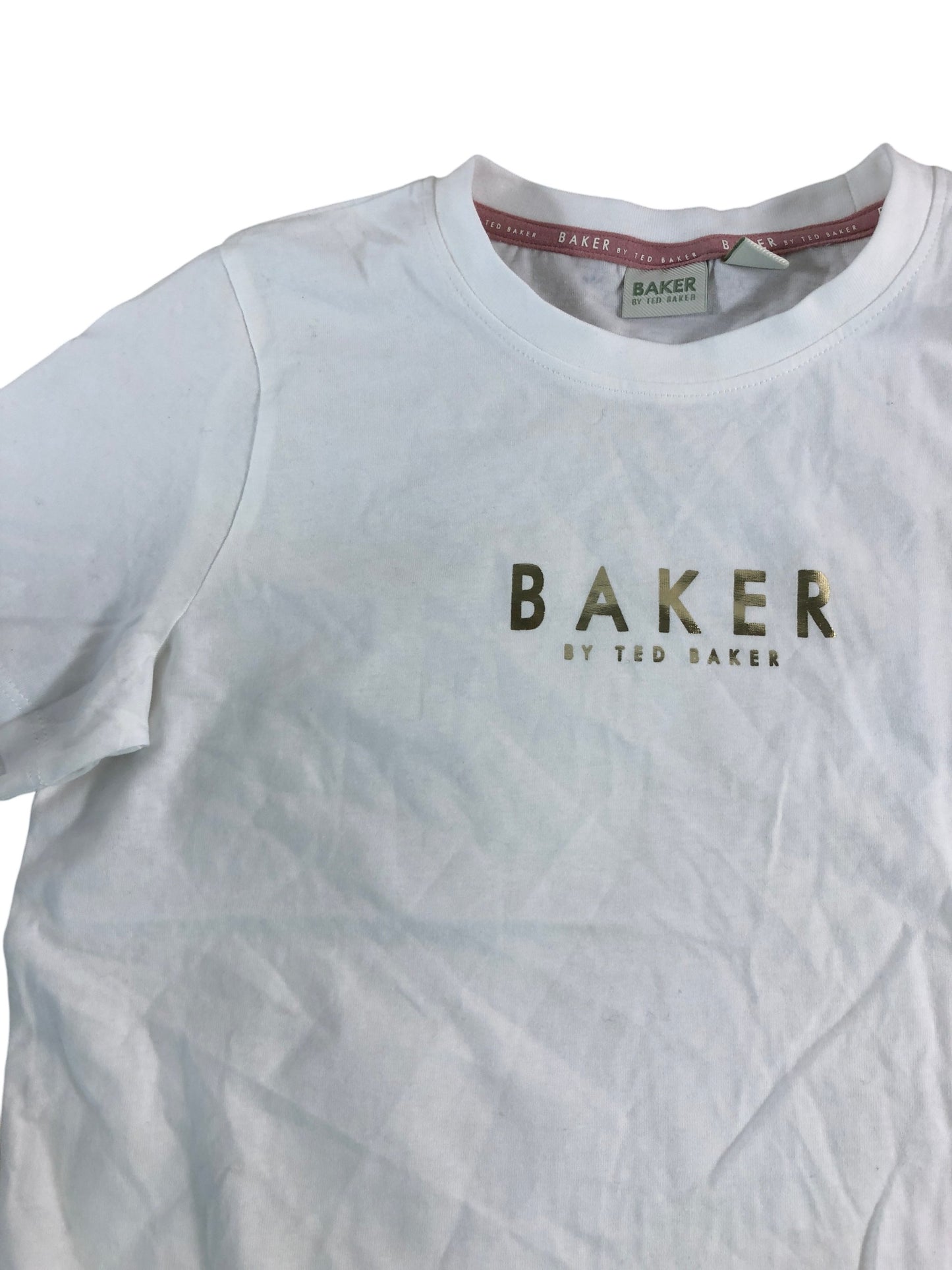BAKER By Ted Baker Kids T-Shirt Size 10 Years Girls Short Sleeve White