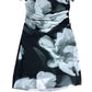 River Island Girls Dress UK9-10 Years Black White Floral Jersey Short Sleeve