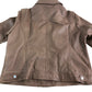 Branded Tan Brown Leather Biker Jacket UK18