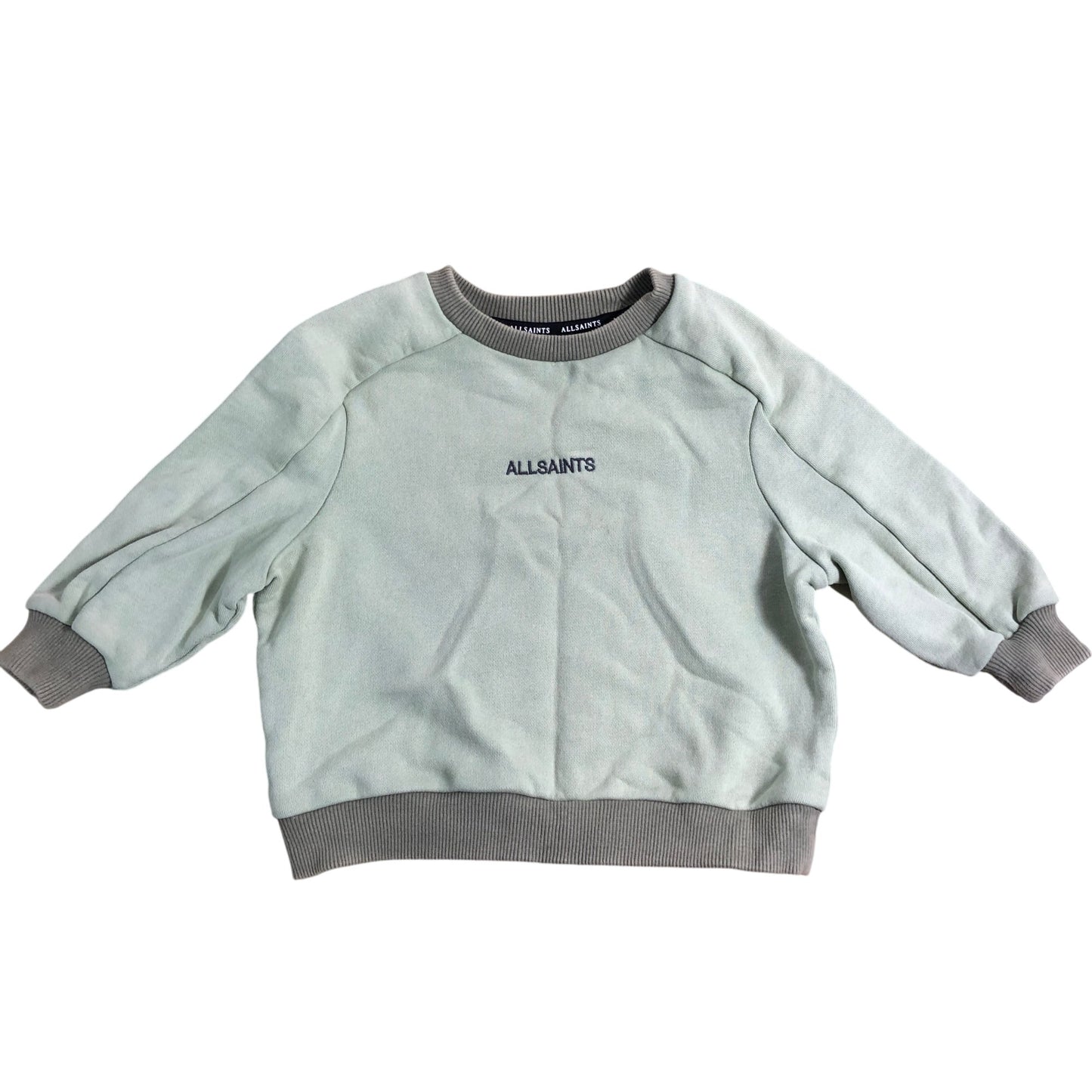 AllSaints Sage Sweatshirt 12-18 Months Unisex Kids Crew Neck Long Sleeves