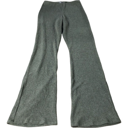 River Island  Flared Trousers Women's Olive Green Striped Stretchy Material