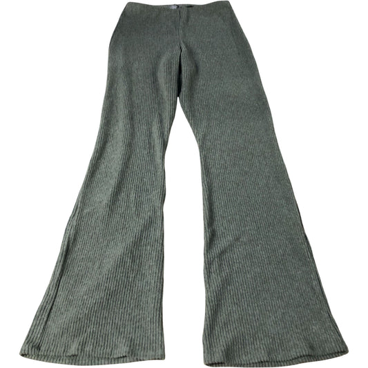 River Island  Flared Trousers Women's Olive Green Striped Stretchy Material