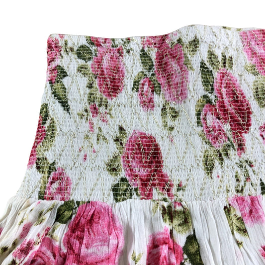 River Island Floral Mini Skirt UK M Women's Ruffled Flared