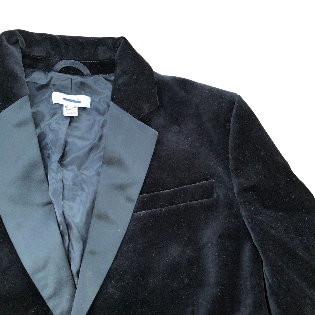 Reiss Black Velvet Blazer Formal Jacket 12-13 Years