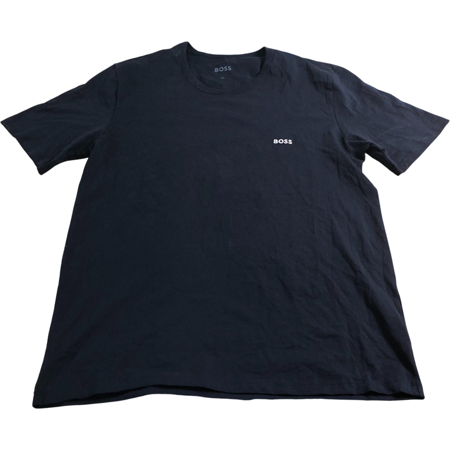 Hugo Boss T-Shirt XL Men's Navy Casual Cotton Logo Print Short Sleeve Top