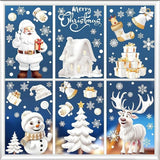 Christmas Window Clings Reindeer Decoration 190 Pieces