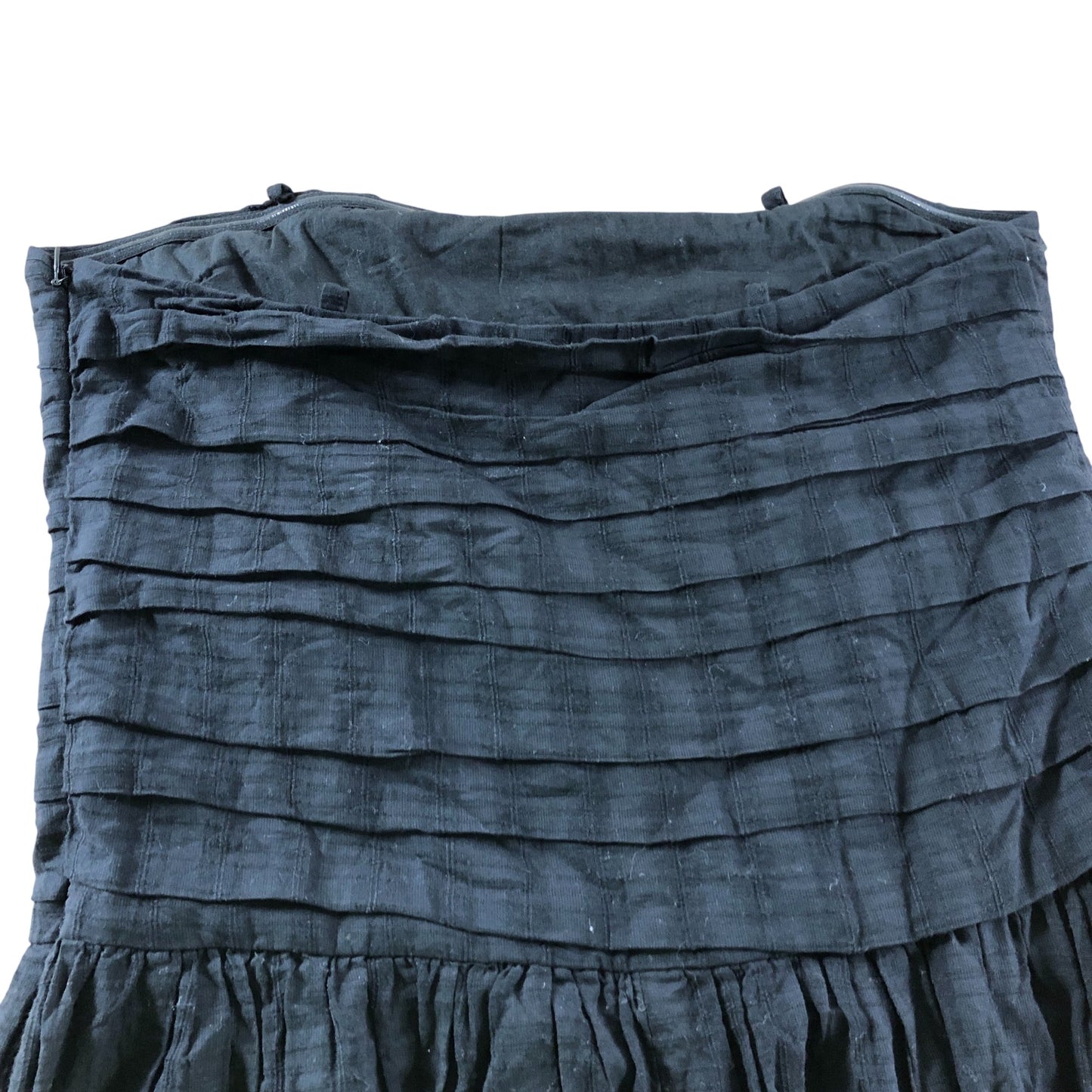 River Island Black Maxi Dress UK8 Women's Strapless Casual Cotton Summer