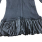 River Island Black Ruffled Hem Long Sleeve Top Women's Ribbed Knit Fashion UK8