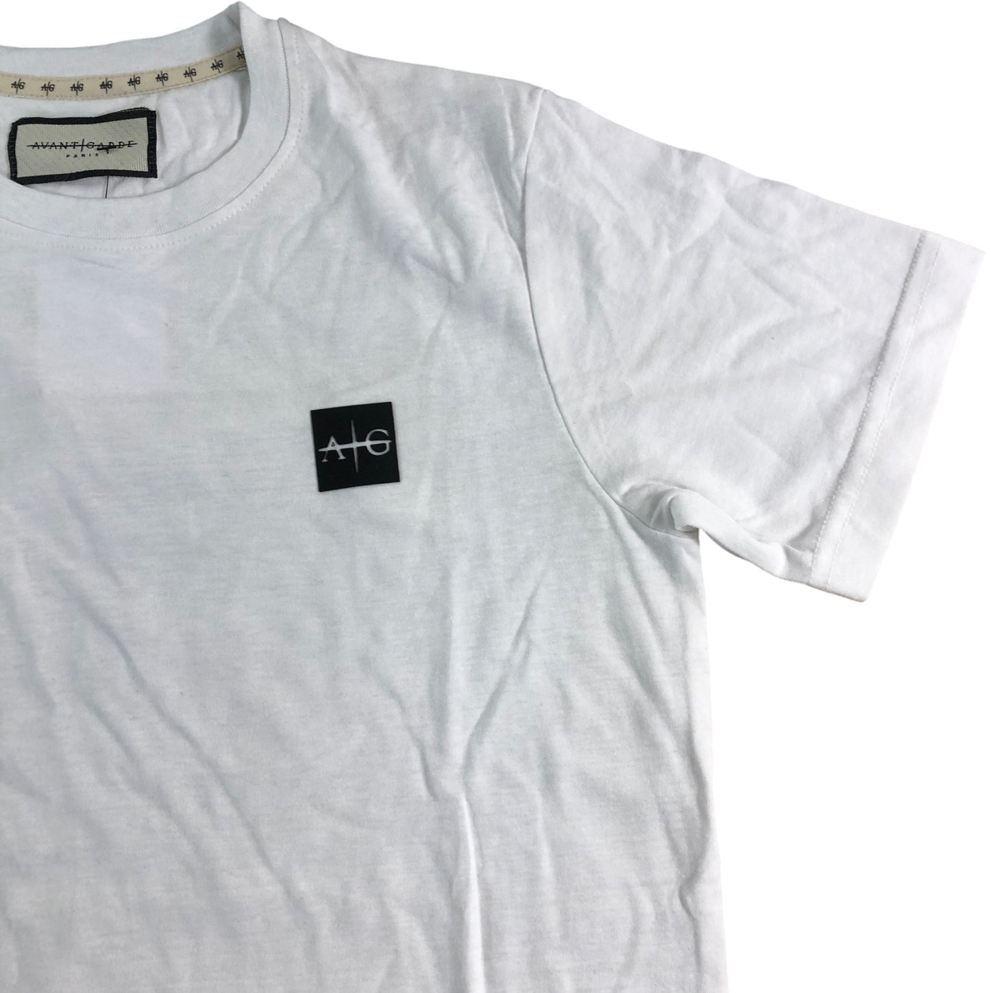 AVANTGARDE Sawton T-Shirt Men's Cotton Blend White Short Sleeve Top Size Small