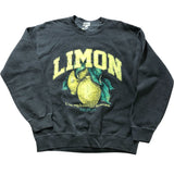 River Island Limon Sweatshirt XS Women's Graphic Printed Cotton Blend Charcoal