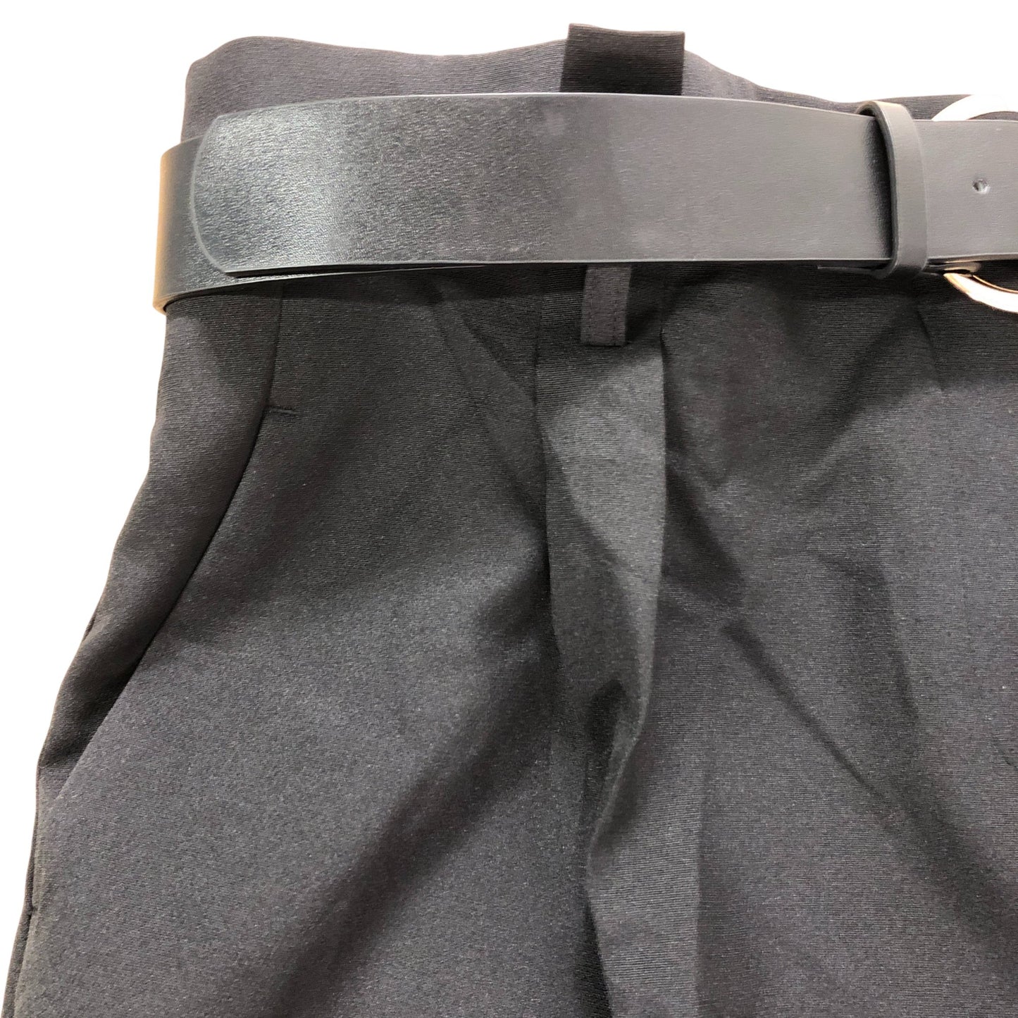 Lipsy London Black Barrel Trousers UK18 Belted