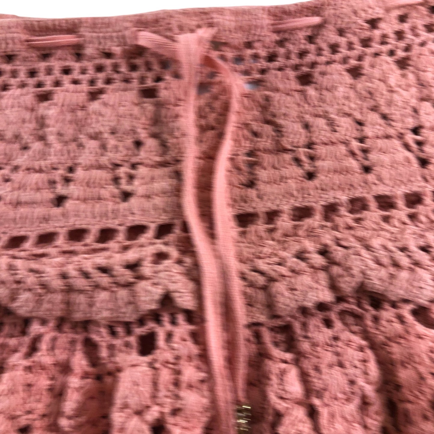 River Island Crochet Skirt UK S Women's Pink Ruffle