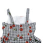 Cute Gingham Cherry Print Dress 7 Years Girls Sleeveless Flare Summer