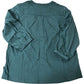 Weird Fish Mabel Organic Cotton Jacquard Top Size 12 Women's Green Long Sleeve