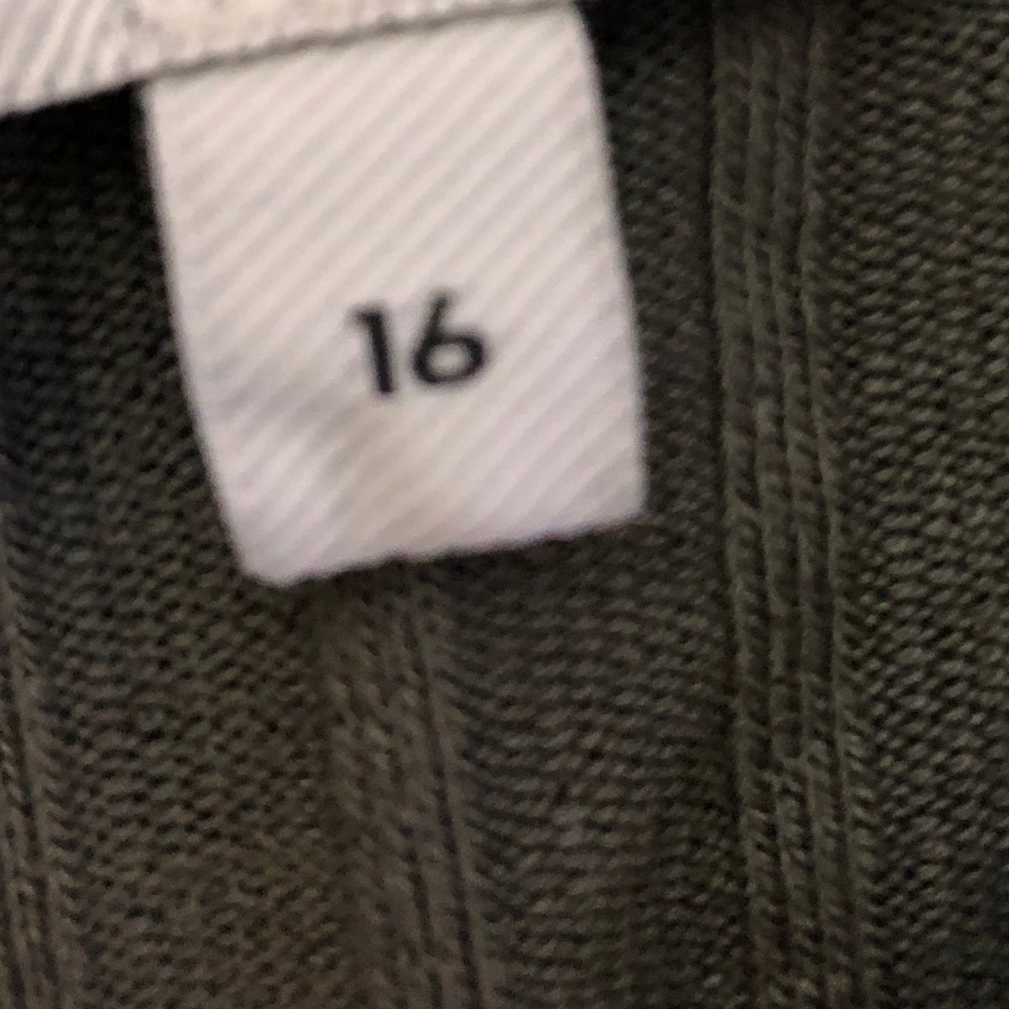 Ted Baker Women's UK16 Long Sleeve Top Green Ribbed Modal Lace Hem