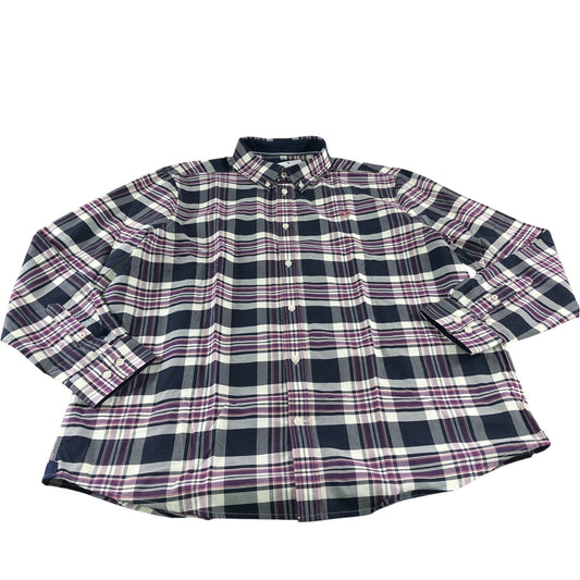 Crew Clothing Company Check Shirt XL Mens Classic Fit Cotton Navy Purple