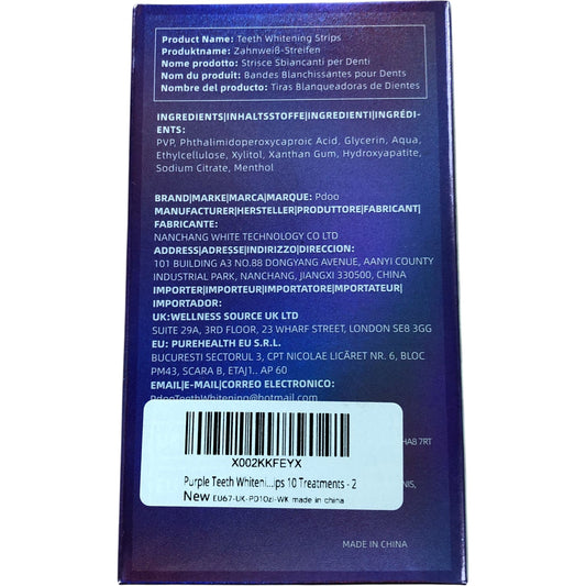 Pdoo Teeth Whitening Strips 20 Pack Effective Whitening Oral Care