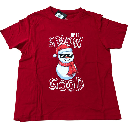 Kids Up To Snow Good Red Christmas T-Shirt 10-12 Years