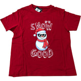 Kids Up To Snow Good Red Christmas T-Shirt 10-12 Years