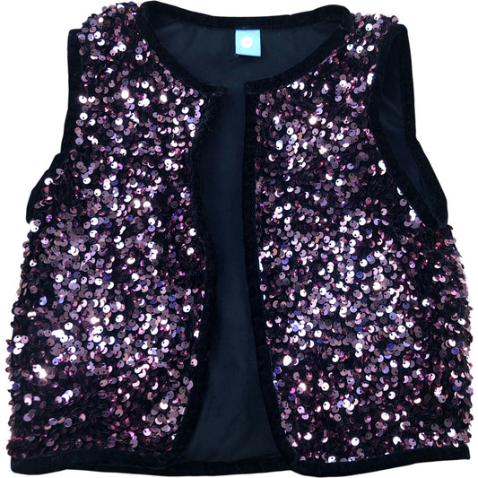 Kids Black & Pink Sequin Vest 3-4 Years