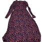 Long Sleeve Maxi Dress UK8 Women's Floral Print Eco Viscose